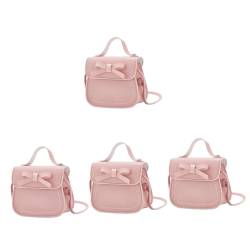 PACKOVE 4 Stück Umhängetasche Für Kinder Umhängetasche Für Mädchen Kinder Rucksack Geldbörse Umhängetaschen Geldbeutel Für Jugendliche Mädchen Krawatte Kleine Mädchen Tasche Pu-Leder von PACKOVE