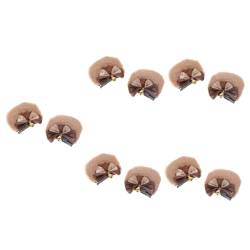 PACKOVE 5 Paare Bär Ohr Haarspange Mädchen Stirnbänder Haarschmuck Haarspangen Mit Katzenohren Süße Ohrclips Halloween-haarspangen Clip Auf Ohren Kawaii-haar Tier Zubehör Fräulein Flanell von PACKOVE