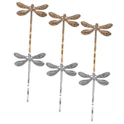 PACKOVE 6 Stk Vintage Libellen Haarspange Haar Klammern Haarschmuck Für Mädchen Libellen-clip Dekorative Haarspange Für Clip Für Haare Libelle Haarschmuck Haarnadel Metall Damen Einfach von PACKOVE