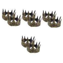 PACKOVE 8 Stk 3D weiche Krone mittelalterliches Kronen-Stirnband Männerkrone für die Party Make-up-Stirnband Tiara dekorative Krone Königskrone für Männer bilden Antiquität Kleidung Hut Pu von PACKOVE