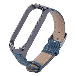 PACKOVE Armband Lederleine Metallarmbänder Für Herren Smartwatch Für Männer Herren Lederarmbänder Vintage-band Gürtel Für Männer Frauensport Universal- Schnalle Strukturierter Denim-gürtel von PACKOVE