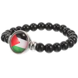 PACKOVE Armband Mit Palästina-Flagge Länderflaggen-Armband Länderstolz Perlenarmband Elastisches Armband Souvenir-Geschenke Für Männer Und Frauen von PACKOVE