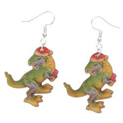 PACKOVE Damen Ohrringe 1 Paar Dinosaurier-Ohrringe Charm-Anhänger Frauen Weihnachtsohrring Geschenke für kleine Geschenke Weihnachtssto Ohrring für Frauen Dinosaurier-Charm-Ohrringe Tier von PACKOVE