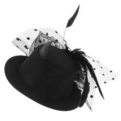 PACKOVE Fascinator-hüte Für Frauen Haaraccessoires Fascinator-hut Für Damen Fascinator-kopfschmuck Spitzenhandschuhe -tee-party-hut Fascinator Hut Haarspange Kopfbedeckung von PACKOVE