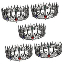 PACKOVE Herrenbekleidung 5st Gotische Krone Kleidung Haarkrone Jahrgang Männer Und Frauen Zinklegierung Säule Party-Kopfschmuck von PACKOVE