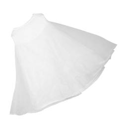 PACKOVE Krinoline Für Hochzeitskleid Hochzeits-Unterrock Kleid Petticoat Langer Unterrock Pannier-reifenrock Rüschenschichten-Petticoat Reifrockkäfig Zubehör Stoff Weiß Braut Korsett von PACKOVE