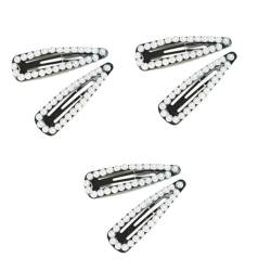 PACKOVE Perlen-Haarspangen 6 Stk Haarnadel Haarklammer Mädchen Snap-Clips Haarspangen Perle Knopf Weiß von PACKOVE