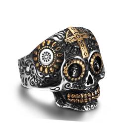 PACKOVE Retro-ring Punk-eheringe Schädel Geschnitzter Kreuzring Halloween-schmuckring Lustige Ringe Vintage-ringe Für Frauen Vintage-schmuckring Schaukelring Männer Stirnband Jahrgang Mann von PACKOVE