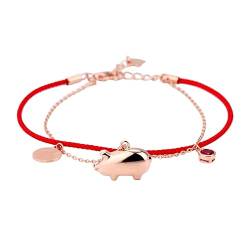 PACKOVE chinesisches sternzeichen armband Charm-Armbänder Armbänder für Frauen armschlinge Armband für Frauen Schweinchen Armband Charme rotes Seil Schnur Fräulein von PACKOVE