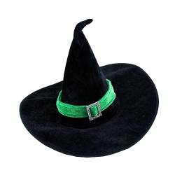 PACKOVE halloween kostüm halloween costume Kinderhaube Frauen Mützen Hüte Kleider Piratenkostüm Zauberin Hut Hexenhut aus Velours Kleidung Zubehör Besen bilden Fräulein von PACKOVE