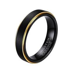 PACKOVE schwarz goldener Ring Paar Ringe Männer Schmuck hochglanzpolierter Ehering handgefertigte Ringe Anruf Herrenringe Handdekoration Ringschmuck Wolfram Stahl schmücken Zubehör Mann von PACKOVE