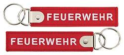 PACOTEX FEUERWEHR Schlüsselanhänger rot 120x27mm mit verstärktem Schlüsselring von PACOTEX