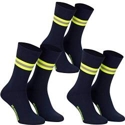 PACOTEX Heldensocken marineblau gelb-silber-gelb - Paar - für Helden des Alltags bei Feuerwehr Rettungsdienst und Hilfsorganisationen (3, 39-43) von PACOTEX