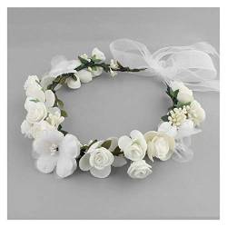 KüNstliche TüRkranz,TüRkräNze Braut Haar Kranz Frauen Blume Stirnband Mädchen Haarwäsche Geburtstagsfeier Strand Hochzeit Haarschmuck Dekoration (Color : 1) von PACUM