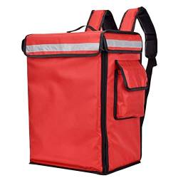 Lebensmittel Liefertasche,Pizza Delivery Bag 42L große Kühlertaschen Kuchen Takeaway Box Gefrierschrank Rucksack Fast Food Pizza Lieferung Inkubator Eisbeutel Mahlzeit Paket Auto Lunchbox (Color : Re von PACUM