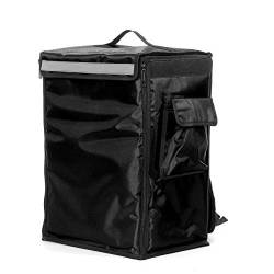 Lebensmittel Liefertasche,Pizza Delivery Bag Portable 42l Pizza Lebensmittel Liefertasche Wärmedämmte Tasche Takeaway Lieferung Rucksack Faltende Isolierpackung Picknickkühler-Taschen (Color : Black von PACUM