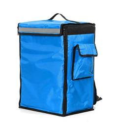 Lebensmittel Liefertasche,Pizza Delivery Bag Portable 42l Pizza Lebensmittel Liefertasche Wärmedämmte Tasche Takeaway Lieferung Rucksack Faltende Isolierpackung Picknickkühler-Taschen (Color : Blue) von PACUM