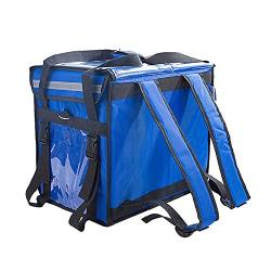 PACUM Lebensmittel Liefertasche,Pizza Delivery Bag 62L Schulterschlössungen Isolierte Kühlkabine Wasserdichtes Imbisskabinett Food Lieferbehälter Lieferbox (Color : Blue) von PACUM