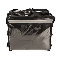 PACUM Lebensmittel Liefertasche,Pizza Delivery Bag Diebstahlsicherungs-Schulterschloss 40 Liter wasserdichtes Takeout isoliertes Schrank Food-Lieferbehälter Lieferbox Kühlkabine (Color : Black) von PACUM