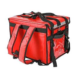 PACUM Lebensmittel Liefertasche,Pizza Delivery Bag Diebstahlsicherungs-Schulterschloss 40 Liter wasserdichtes Takeout isoliertes Schrank Food-Lieferbehälter Lieferbox Kühlkabine (Color : Red) von PACUM