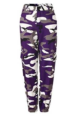 PADOLA Herren Hose Camouflage Lange Hose (Lila,L) von PADOLA