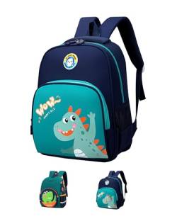 PAEHUIMT Kindergarten Rucksack, Kinderrucksäcke, Dinosaurier-Schultasche geeignet für Jungen 2–5 Jahre (Dunkelblau+ Grün) von PAEHUIMT