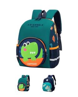 PAEHUIMT Kindergarten Rucksack, Kinderrucksäcke, Dinosaurier-Schultasche geeignet für Jungen 2–5 Jahre (Grün) von PAEHUIMT