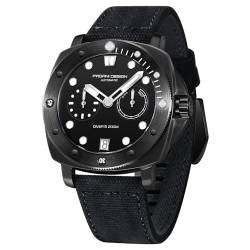 Pagani Design Herren-Armbanduhr, automatische mechanische Armbanduhren für Männer mit Nylonband, 41 mm, Saphirglas, wasserdicht, Datumsuhr, Blau, Mode von PAGRNE DESIGN