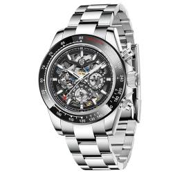 Pagani Design Herrenuhren Luxus Automatik Uhren 40mm Saphirglas Edelstahl Armbanduhr für Männer Datum Woche von PAGRNE DESIGN