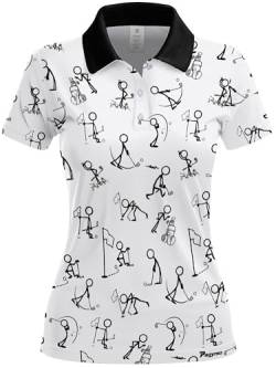 PAGYMO Damen-Golf-Shirt, Damen-Golfbekleidung, Damen-Golf-Shirts, Golf-Outfits für Frauen, Polo, Aop-wpol-16826, XL von PAGYMO
