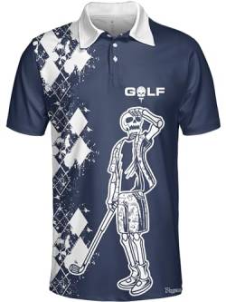 PAGYMO Golf-Shirts für Herren, Poloshirt, Herren, lustig, patriotische amerikanische Flagge, verrückte trockene Passform, Poloshirt, Aop-polo-20306, 4X-Groß von PAGYMO