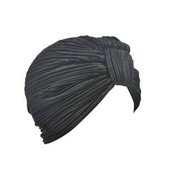 Damen Sportanzug Set Fester Schal, lässiger Damen-Turban, Turban, muslimische islamische Kopfbedeckung, Hörband Frauen Haarband Kopftuch Multifunktionstuch (Black, One Size) von PAIDAXING