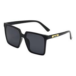 PAIDAXING Moderne Brillen Unisex modische Retro-Brille mit Quadratischem Rahmen Polarisiert Outdoor Farbverlaufsbrille Fahrradbrille Sonnenbrillen Damen Damensonnenbrillen (Black, One Size) von PAIDAXING