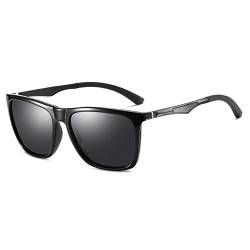 PAIDAXING Sonnenbrille Damen Polarisiert UV400 Schutz Übergroß Klassisch Vintage Brille mit Großer Rahmen Ultraleichte Vintage Sport Shades Brillen (Black, One Size) von PAIDAXING