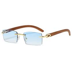 PAIHUIART Herren Sonnenbrille Damen Radsportbrillen Steampunk Luxus Kleine Quadratische Randlose Mode Vintage Beliebte Reise Für Männliche Brillen AST, Asthepicture, Einheitsgröße von PAIHUIART