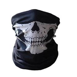 Schal Damen Herren Schals Winter Halstuch Mütze Schal Poncho Outdoor-Motorrad-Trainingsmaske Cool Skull Bike Schal Maske Bandana Motorrad Sport Schal Nackenwärmer Winter Halloween Onesiz von PAIHUIART