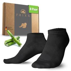 PAIXX Premium Bambus Sneaker Socken 8er Pack, 43-46 & 39-42, Herren & Damen - Atmungsaktive, Antibakterielle Knöchelsocken gegen Schweißfüße - Fusselfreie Anti Geruch Bambussocken von PAIXX