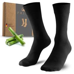 PAIXX Premium Bambus Socken Herren 43-46 & 39-42 - 4/8 Paar Schwarz - Anti-Schweiß, Antibakteriell, Fusselfrei - Atmungsaktive Socken ohne Gummi - Ideal gegen Schweißfüße von PAIXX
