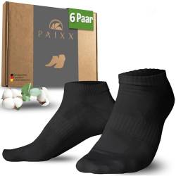 PAIXX Premium Sneaker Socken 6 Paar- Atmungsaktiv & Antibakteriell- Kurze Halbsocken Herren- Socken kurz Damen- 35-38,39-42,43-46 -Sportsocken von PAIXX