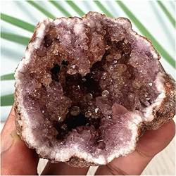 PAJPXPCD Amethyst-Rohstein, natürlicher rosafarbener Amethyst-Stein, Quarz-Rohkristall-Geode, Raumdekoration, Amethyste, echte mineralische spirituelle Heilkristalle (Color : A9 160g) von PAJPXPCD
