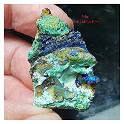PAJPXPCD Azurit 3,2g-12,7gSeltener natürlicher Quarzkristall, natürlicher Azurit-Malachit-Edelstein, paragenetischer Stein, akustische, heilendes, natürlicher Rohstein (Color : A199-3) von PAJPXPCD