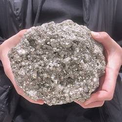 PAJPXPCD For 1 Stück natürlicher Pyrit, unregelmäßiger Erzkristallstein, Lron, rauer Quarz, Lehrexemplar, Edelsteinornamente, Pyrit-Edelstein, Piedras decorativas para el hogar (Size : 3.2-3.5kg) von PAJPXPCD