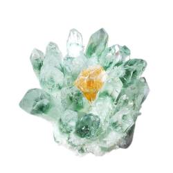 PAJPXPCD Geschenk for die Familie 300–1000 g Garten-Kristall-Cluster natürlicher grüner Geisterquarz-Erz rohes Edelsteinexemplar Heimdekoration Glücksstein-Kristall (Size : 1.1 1.2kg) von PAJPXPCD