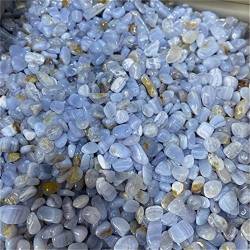 PAJPXPCD Natürliche Magie, natürlicher blauer Spitzen-Achat, Edelstein, Kristalle, Steine, Splitter, Kies, Trommelstein for Fengshui (Color : 100g, Size : 8 12mm) von PAJPXPCD
