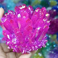PAJPXPCD Natürliche magische galvanisierte natürliche Kristall-Cluster-Stein-Kristall-Probe, Heimbüro-Dekoration, Handwerk, Geschenke, (Color : No.1, Size : 300-350g) von PAJPXPCD