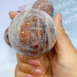 PAJPXPCD Natürliche magische natürliche goldene Sonne Stein Kristall Quarz Ball Home Aura Flash Quarz dekorative Kugel (Size : 70-80mm) von PAJPXPCD