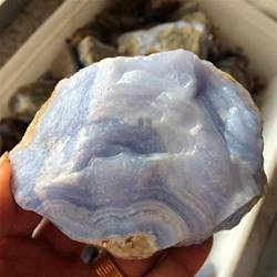 PAJPXPCD Natürlicher Kristall, natürlicher blauer Achat, Turmalin, Rohstein, Rubellit-Steine, Kristallexemplare, Kristalle (Size : 200-250g) von PAJPXPCD