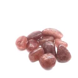 PAJPXPCD Natürlicher Quarzkristall, 100 g, 15 mm–20 mm, kristallrote Erdbeere, im Wäschetrockner, natürliches Polieren for Heimbüro-Dekoration ZHOU von PAJPXPCD