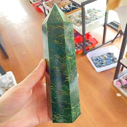 PAJPXPCD Natürlicher Smaragd-Kristall-Kraftstein-Obelisk, Geschenk, Raumdekoration, Heimdekoration (Size : 1100-1200g) von PAJPXPCD