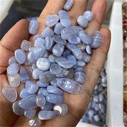 PAJPXPCD Natural Magic 100 g natürlicher blauer Spitzenachat-Edelstein, Kristalle, Steine, Splitter, Kies, Trommelstein, for Aquarium-Dekoration von PAJPXPCD